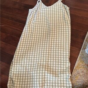 Universal Thread Sage and White Checkered Dress